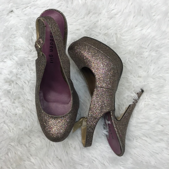 Madden Girl Shoes Madden Girl Platform Heels Sookie Purple Glitter